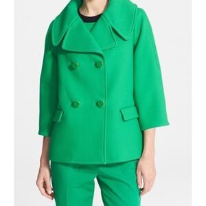 Green Double-Breasted Pea Coat